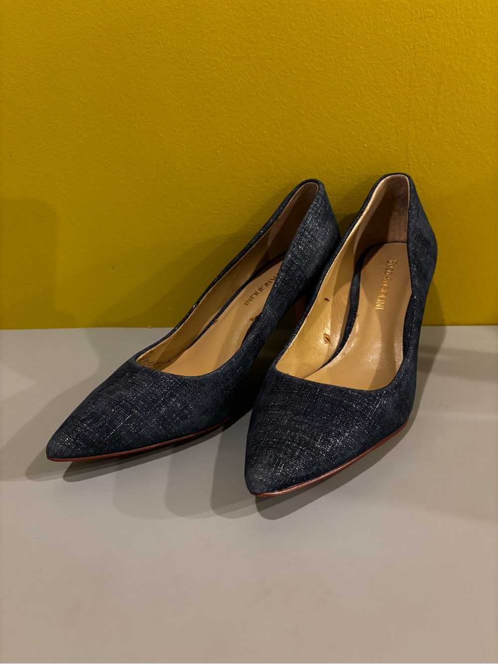 Women's Navy Pointed-Toe Pumps - Unbranded